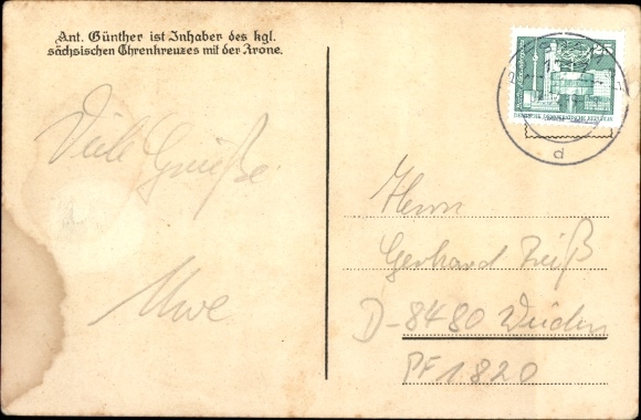 Song Postcard Günther, Anton, Da Draakschänk, Erzgebirge dialect No. 25, Dreckschänke Breitenbach