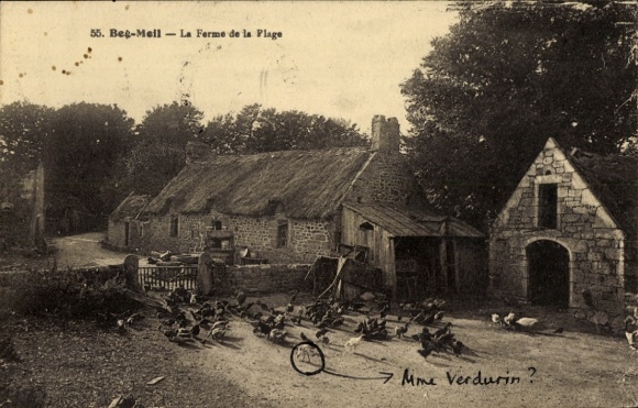 Postcard Beg Meil Fouesnant Finistère, La Ferme de la Plage