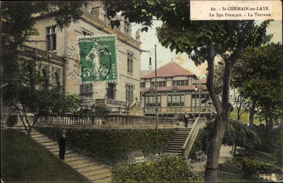 CPA Saint Germain et Laye Yvelines, Le Spa Francais, La Terrasse