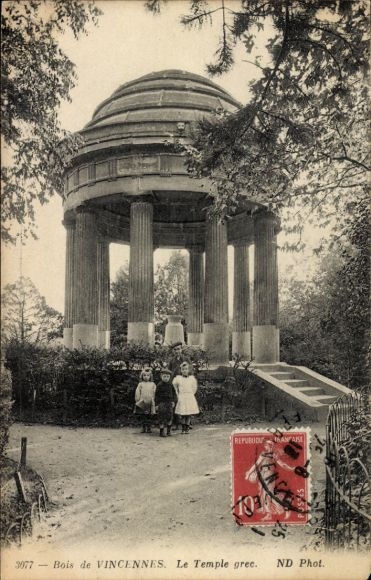 Ak Paris XII Bois de Vincennes, Tempel grec