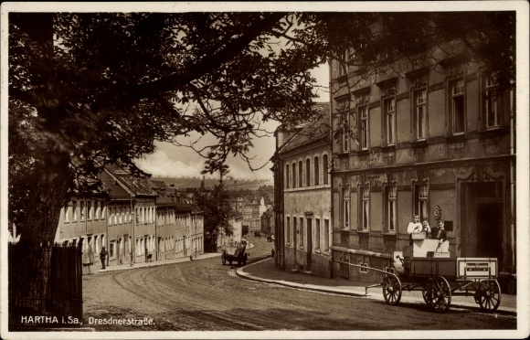 Ak Hartha Mittelsachsen, Dresdnerstraße