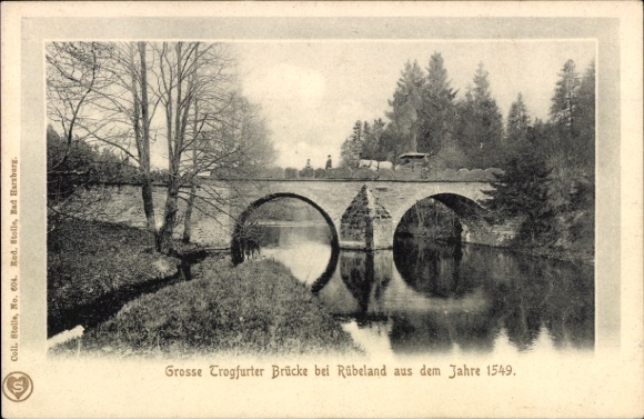 PC Rübeland Oberharz am Brocken, Great Trogfurt Bridge, s building, year 1549, photographer: Stolle