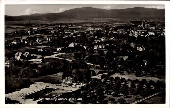 Postcard Bad Homburg vor der Höhe Hesse, aerial view of landscape, houses, trees