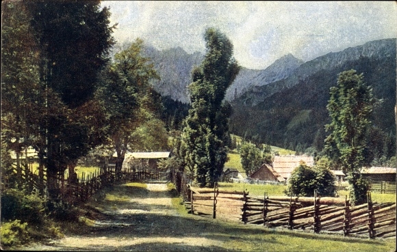 Postcard Bodental Carinthia, village section