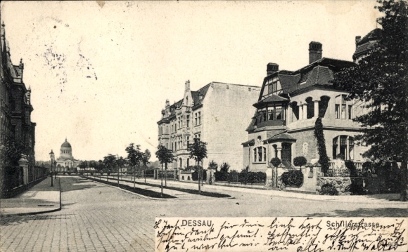 Postcard Dessau in Saxony-Anhalt, Schillerstraße