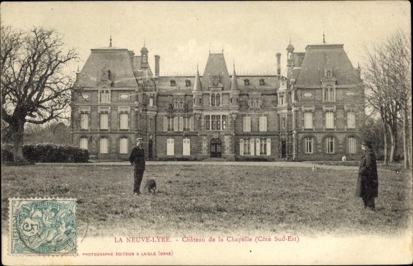 Postcard La Neuve Lyre Eure, The Castle of the Chapel