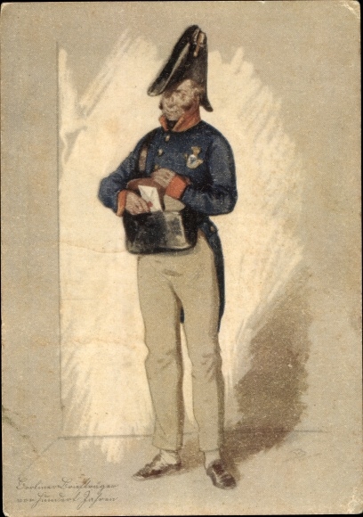 Postal stationery PC Berliner postman around 1827, centenary of the post office Berlin C2 1927