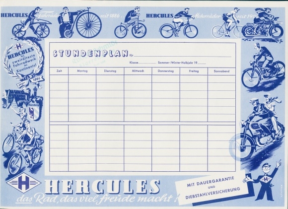 Hercules timetable, the bike that brings a lot of joy, advertising