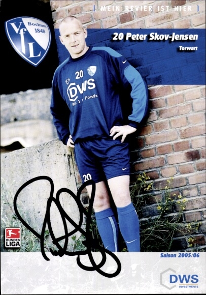 Autogrammkarte Fußballer Peter Skov-Jensen, VfL Bochum, Autogramm