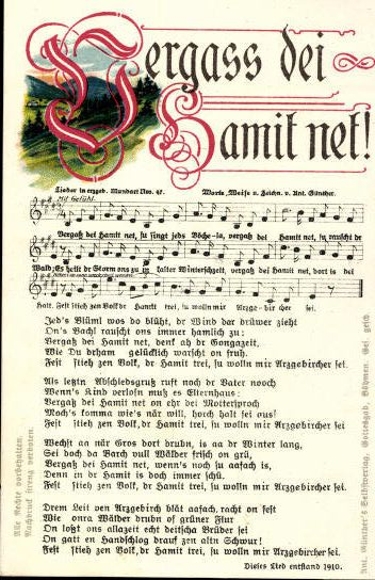 30 individual song cards, Anton Günther