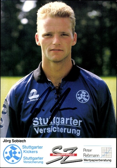 Autogrammkarte Fußballer Jörg Solbach, Stuttgarter Kickers, Autogramm