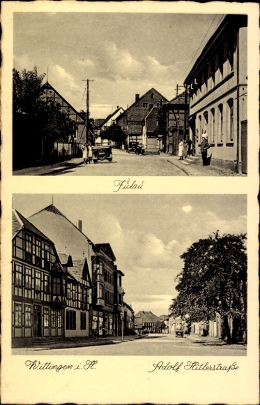 Ak Wittingen in Niedersachsen, Fulau,  Adolf Hitlerstraße, Häuser, Straßenansicht