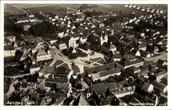 Ak Altötting in Oberbayern, Fliegeraufnahme