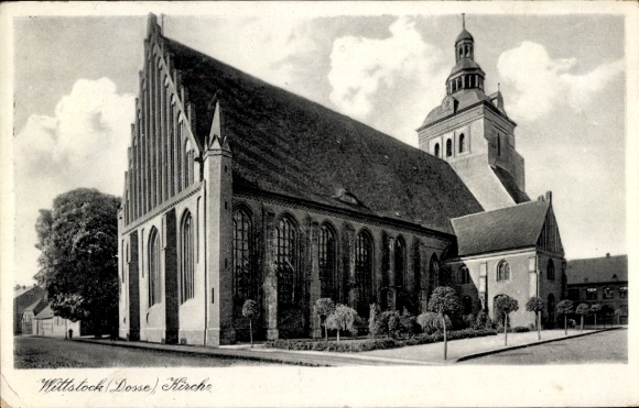 Postcard Wittstock Dosse in der Prignitz, Church
