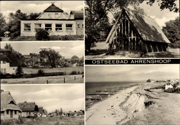 Postcard Ostseebad Ahrenshoop Fischland, local section, beach