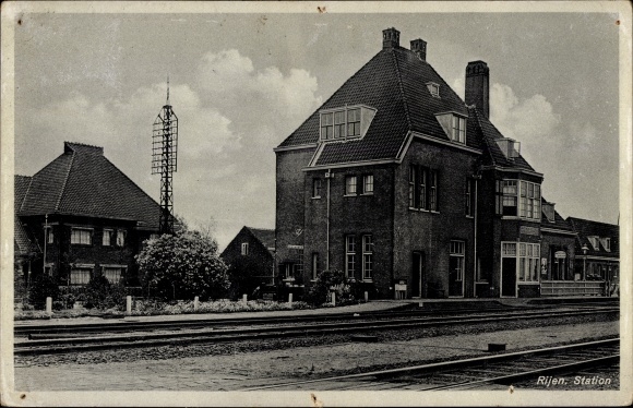 Postcard Gilze and Rijen Nordbrabant, Station