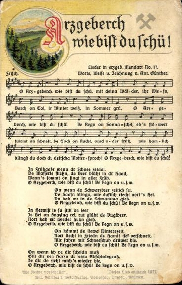 30 song cards, Anton Günther