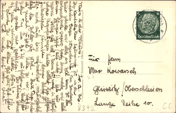 Postcard Waldkirchen Niederbayern, long shot from the site