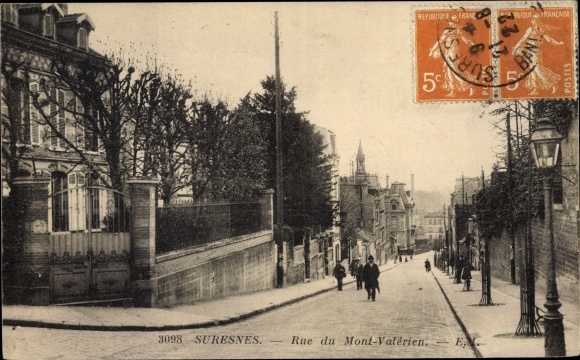 Postcard Suresnes Hauts de Seine, Rue du Mont Valérien