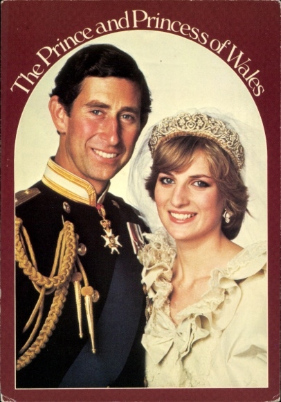 Ak Prinz Charles, Lady Diana Spencer, Royal Wedding 1981