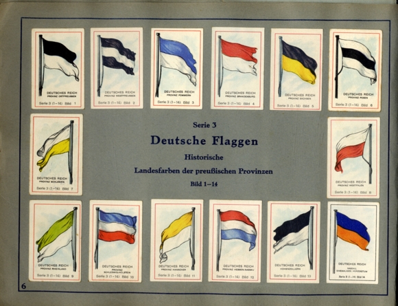 Who names the countries knows the flags? Collection picture album Massary cigarette factory, Berlin 1929