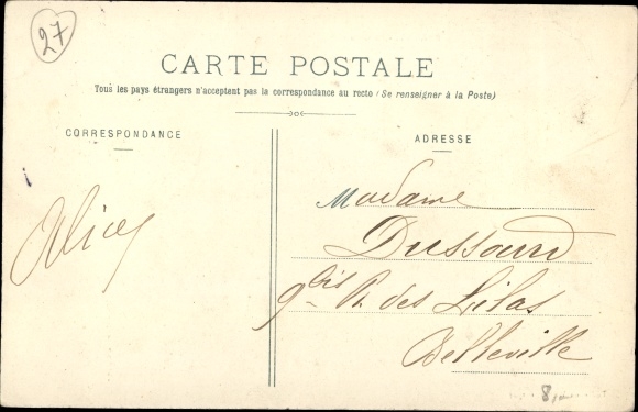 Postcard Bernay Eure, La Gare, Eisenbahn