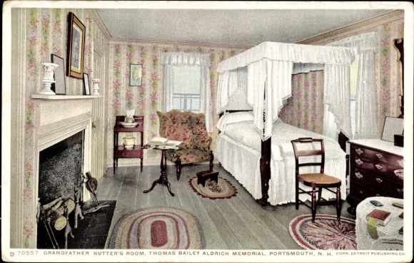 Ak Portsmouth New Hampshire USA, Thomas Bailey Aldrich Memorial, Grandfather Nutter's Room