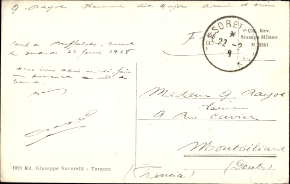Postcard Tarent Taranto Puglia, Via Archita