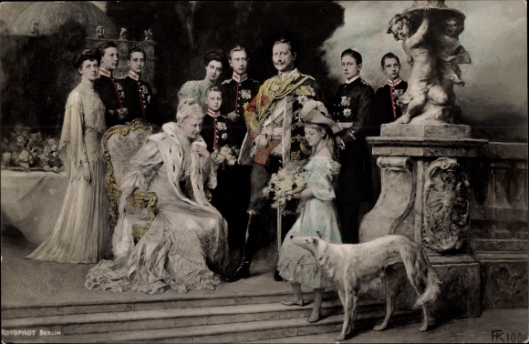 Artist PC Keller, Ferdinand, German Imperial House under Kaiser Wilhelm II., greyhound
