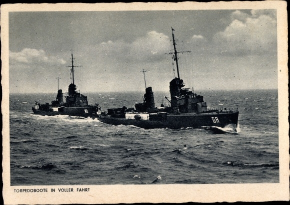 Ak Deutsche Kriegsschiffe, Torpedoboote in voller Fahrt, GR, MÖ