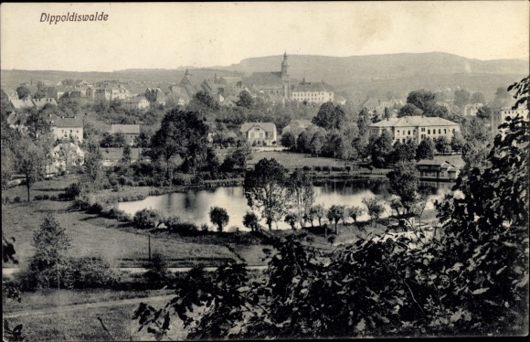 Postcard Dippoldiswalde Sachsen, view of the place