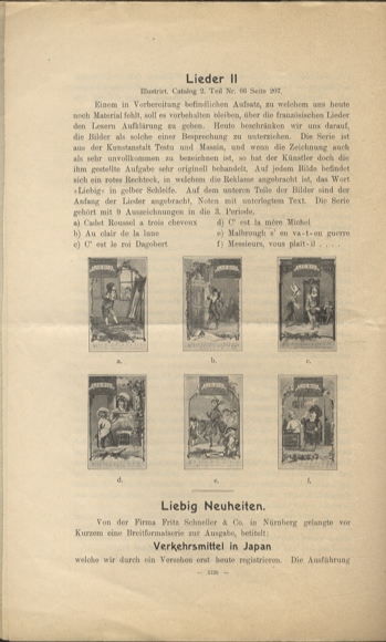 Liebig pictures newspaper advertising Dreser issue 11, volume 10, 1905