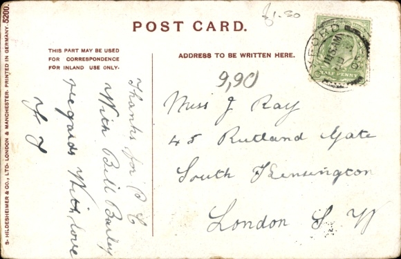 Postcard play by Shakespeare Two Gentlemen from Verona, Two Quarreling Men, Monkey