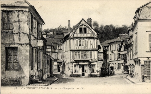 Ak Caudebec en Caux Seine Maritime, Planquette, Fachwerkhaus