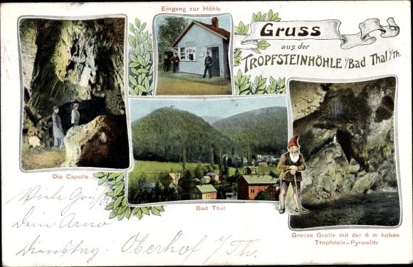 PC Bad Thal Ruhla in the Wartburg district of Thuringia, stalactite cave, grotto, dwarf, chapel