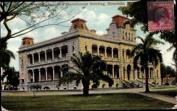 Ak Honolulu Hawaii USA, Royal Palace nu regeringsgebouw