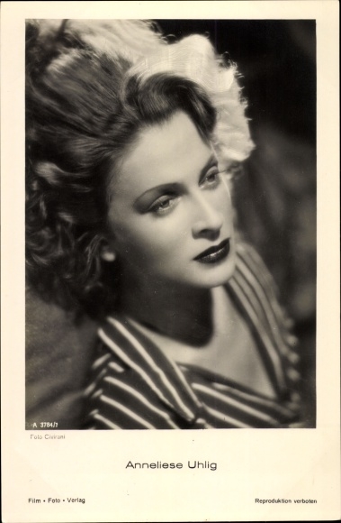 Postcard Actress Anneliese Uhlig, Portrait, Film Photo Verlag