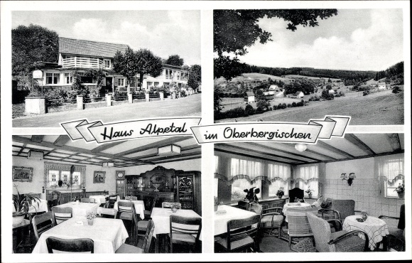 Postcard Alpe Wiehl in the Oberberg district, Haus Alpental, panorama