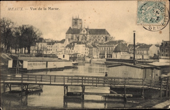 Ak Meaux Seine-et-Marne, Marne, Kirche
