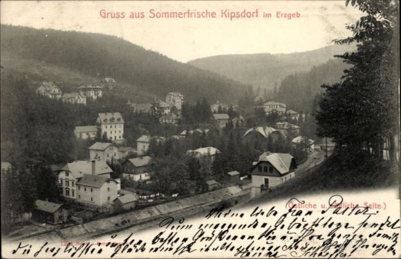 Ak Kipsdorf Altenberg im Erzgebirge, Berglandschaft, Gebäude, Sommerfrische,  Erzgeb.