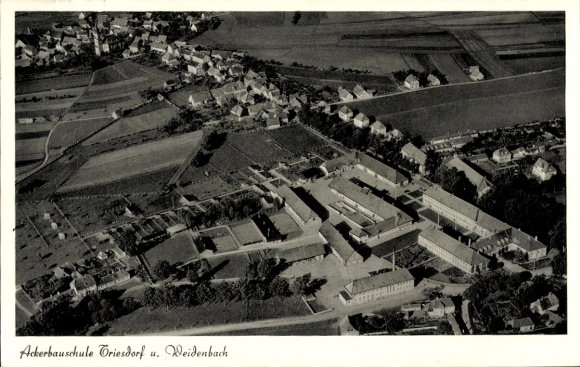KP Triesdorf Weidenbach w środkowej Frankonii, zdjęcie lotnicze, Ackerschule