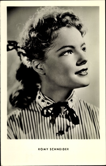 Postcard actress Romy Schneider, portrait