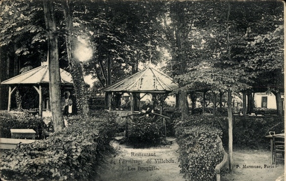 Postcard Meudon Hauts de Seine, Restaurant de l'Ermitage de Villebon, Les Bosquets