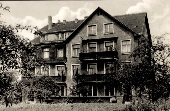 Postcard Borsdorf Sachsen, Ev. Luther. Deaconess house, children's home
