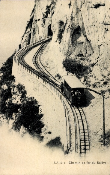 Ak Salève Haute Savoie, Chemin de fer du Saleve, Bergbahn