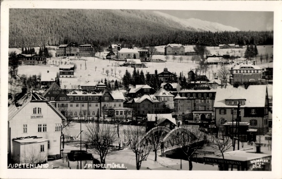 Ak Spindleruv Mlýn Spindlermühle Spindelmühle Riesengebirge Region Königgrätz, Winterlandschaft