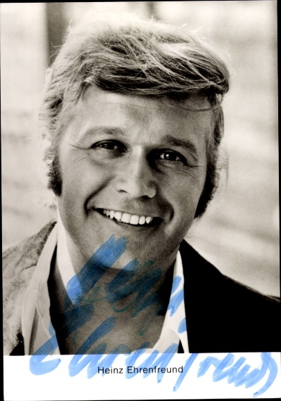 Postcard actor Heinz Ehrenfreund, portrait, autograph