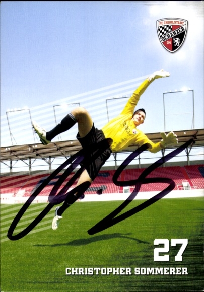Autogrammkarte Fußballer Christopher Sommerer, FC Ingolstadt, Autogramm