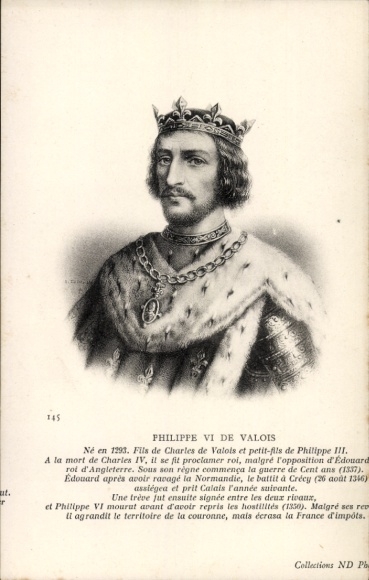 Postcard King Philip VI, portrait