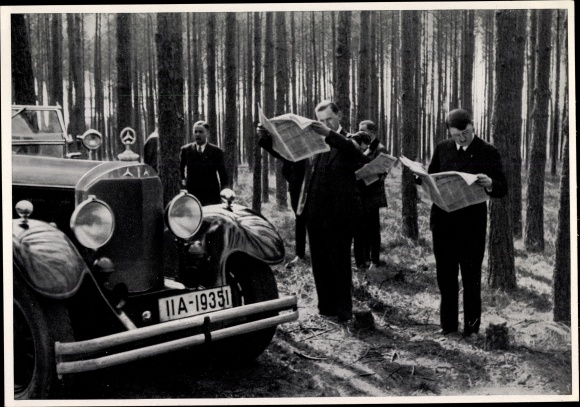 Collective picture Adolf Hitler, reading the newspaper, resting in the forest, Mercedes, collective work no. 15 picture 8